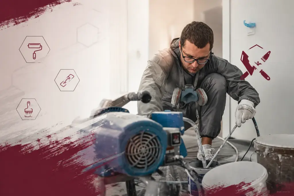 Handwerker bei der Arbeit während einer Ausbildung im Handwerk in Bad Dürkheim